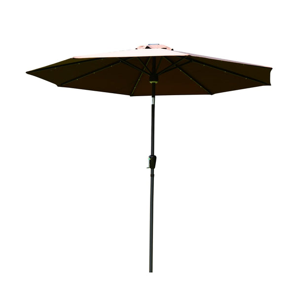 online Ø2,74 m Sonnenschirm aus Stahl mit brauner LED