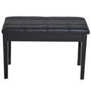 Panca Sgabello per Pianoforte con Vano Portaoggetti Nero 