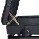 Panca Sgabello per Pianoforte con vano portaoggetti altezza regolabile 54.5x33x48-58 cm Nero 