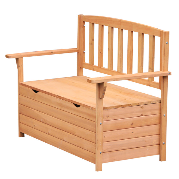 2-Sitzer Gartenbank mit Staufach aus Holz 112x58x84 cm acquista
