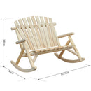 Panchina Dondolo da Giardino 2 Posti in Legno 96x112.5x100 cm 