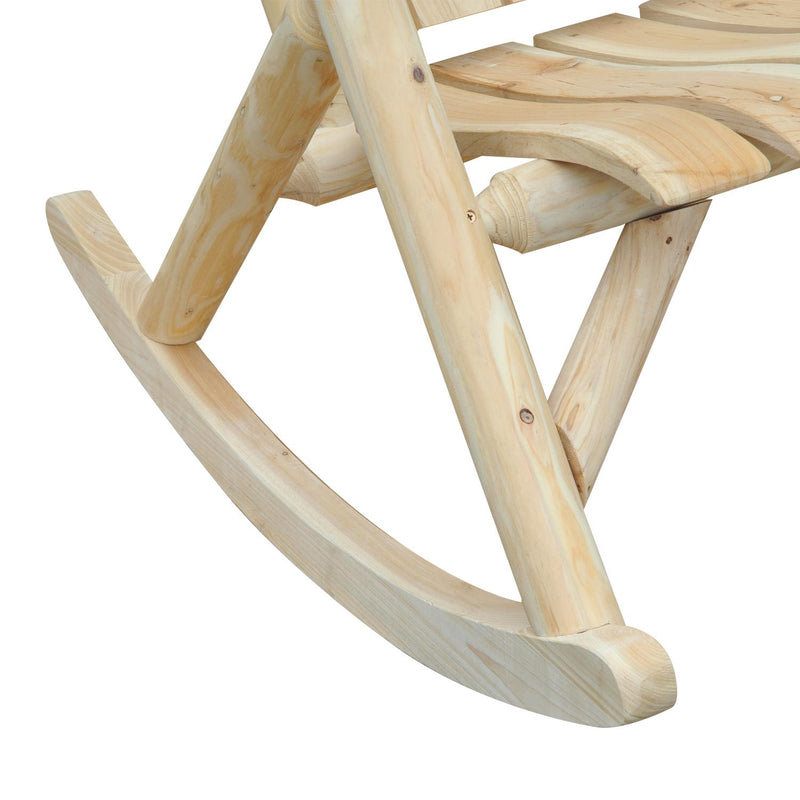 Panchina Dondolo da Giardino 2 Posti in Legno 96x112.5x100 cm 