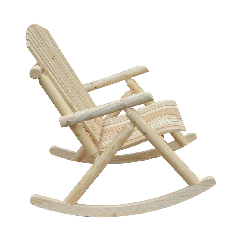 Panchina Dondolo da Giardino 2 Posti in Legno 96x112.5x100 cm 