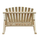 Panchina Dondolo da Giardino 2 Posti in Legno 96x112.5x100 cm 