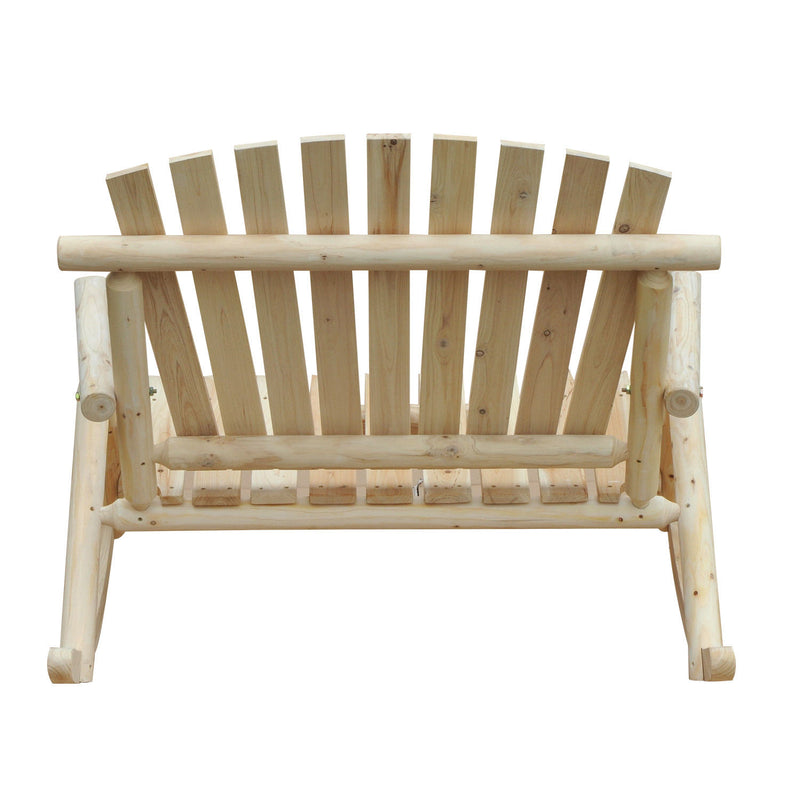 Panchina Dondolo da Giardino 2 Posti in Legno 96x112.5x100 cm 