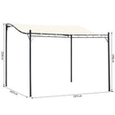Pergola da Giardino 2.97x2.97m in Metallo Crema 