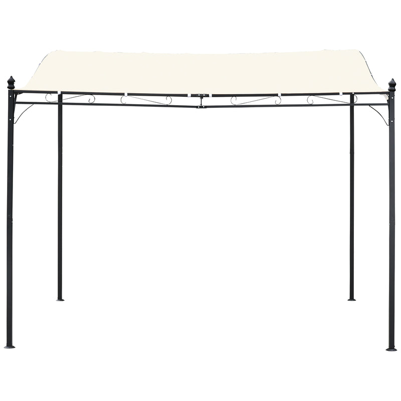 Pergola da Giardino 2.97x2.97m in Metallo Crema 