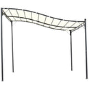 Pergola da Giardino 2.97x2.97m in Metallo Crema 