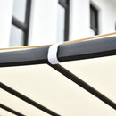 Pergola da Giardino 2.97x2.97m in Metallo Crema 