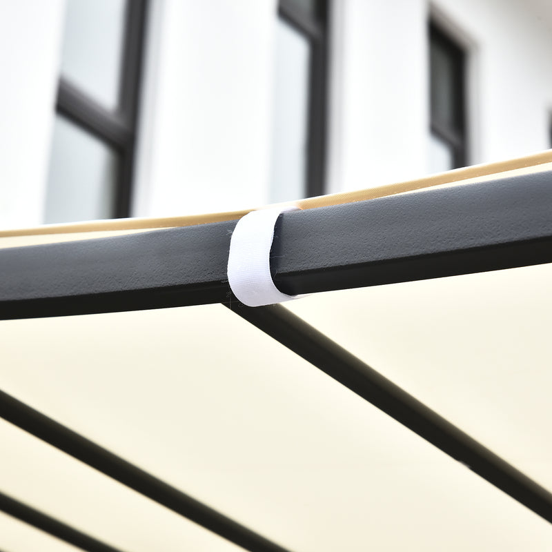 Pergola da Giardino 2.97x2.97m in Metallo Crema 