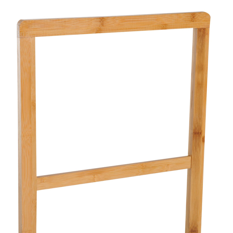 Piantana Portasciugamani con 3 Bracci in Bambù Naturale 40.5x28x104 cm 