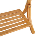 Piantana Portasciugamani con 3 Bracci in Bambù Naturale 40.5x28x104 cm 