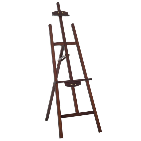 sconto Holzstaffelei zum Malen Höhen- und neigungsverstellbar Braun 46x60x140 cm