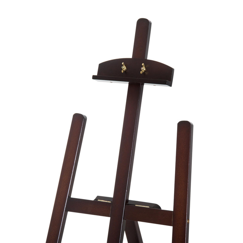 Cavalletto per Pittura in Legno Altezza e Inclinazione Regolabili Marrone 46x60x140 cm 