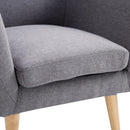 Poltrona Stile Nordico in Tessuto Grigio Chiaro 68x58.5x76 cm 