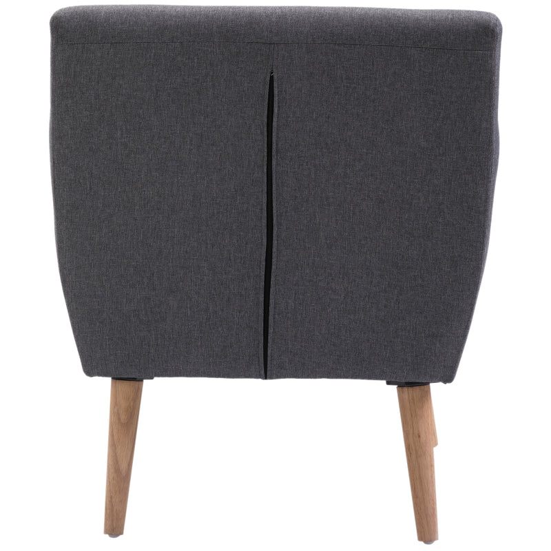 Poltrona Stile Nordico in Tessuto Grigio Chiaro 68x58.5x76 cm 