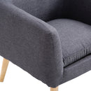 Poltrona Stile Nordico in Tessuto Grigio Scuro 68x58.5x76 cm 