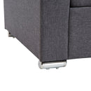 Poltroncina Moderna con Rivestimento in Tessuto Grigio Scuro 81x73x78 cm 