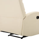 Poltrona Relax Reclinabile con Poggiapiedi in Similpelle Crema 