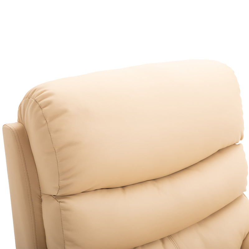 Poltrona Relax Reclinabile in Similpelle Beige 