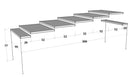 Consolle Allungabile in Legno e Ferro H77x40x90/300cm Diago Quercia Classica