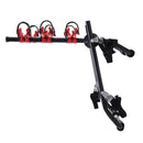 Portabici per Auto Posteriore 3 Biciclette 40 kg in Acciaio e Alluminio Nero 68x52x60 cm 