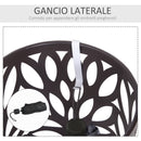 Portaombrelli in Metallo Lavorato con Salvagoccia Marrone 