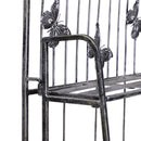 Portapiante Fioriera a Scaffale a 3 Ripiani da Giardino Balcone interno Grigio Argento 44x25x96 cm 