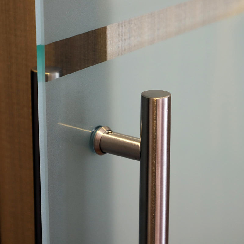 Porta Scorrevole Vetrata 90x205 cm Temperata Smerigliata 