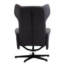 Sedia Poltrona da Ufficio Presidenziale Ergonomica con Poggiapiedi Grigio Scuro 