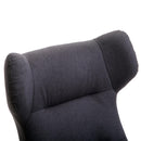 Sedia Poltrona da Ufficio Presidenziale Ergonomica con Poggiapiedi Grigio Scuro 