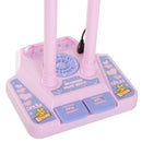 Set Batteria Giocattolo per Bambini con Microfono Rosa 