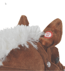Cavallo a Dondolo per Bambini con 60Kg Peluche Marrone 
