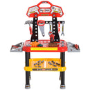 Banco da Lavoro Giocattolo per Bambini Rosso e Nero 71x28x83 cm 