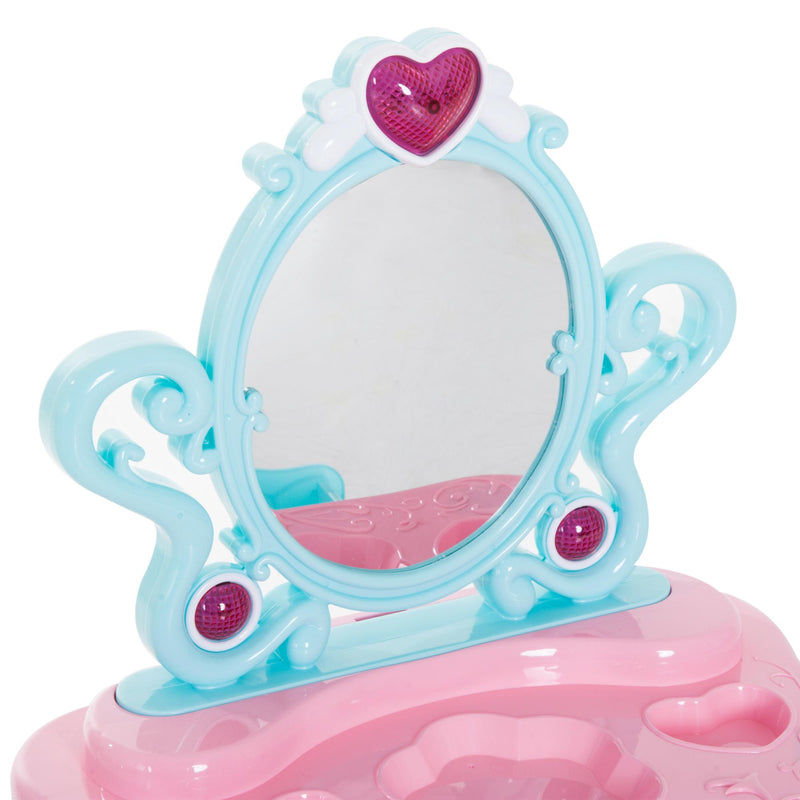 Specchiera Giocattolo per Bambine Verde chiaro e Rosa 