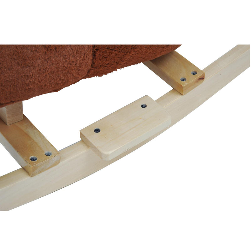 Cavallo a Dondolo in Legno Orso per Bambini Marrone 