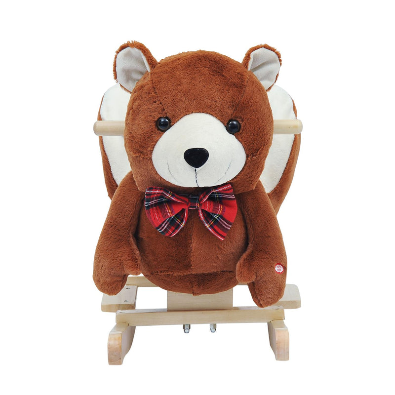 Cavallo a Dondolo in Legno Orso per Bambini Marrone 