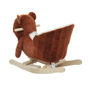 Cavallo a Dondolo in Legno Orso per Bambini Marrone 