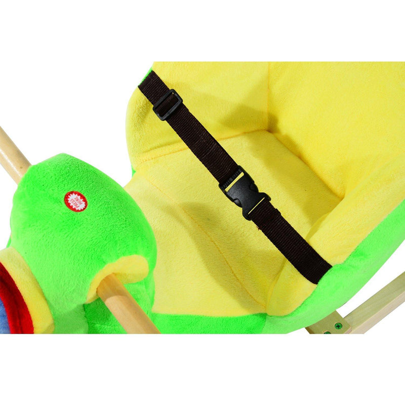 Cavallo a Dondolo per i Bambini in Legno Motocicletta Verde 