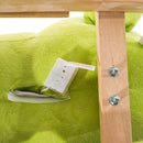 Drago a Dondolo per i Bambini in Legno Verde e Giallo 