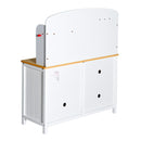 Cucina Giocattolo per Bambini con Accessori in Legno Bianco e Rosso 70x30x88 cm 