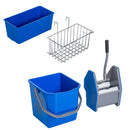 Carrello Pulizie Professionale con Secchio 25L e Strizzatore Blu 