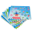 Tappeto Puzzle per Bambini Disegno Fantasia 8 Tessere 61.5x61.5 cm 