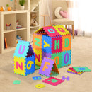 Tappeto da Gioco 36 Pezzi Puzzle in EVA con Numeri e Lettere 31x31 cm 
