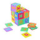 Tappeto da Gioco 36 Pezzi Puzzle in EVA con Numeri e Lettere 31x31 cm 