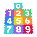 Tappeto da Gioco 36 Pezzi Puzzle in EVA con Numeri e Lettere 31x31 cm 