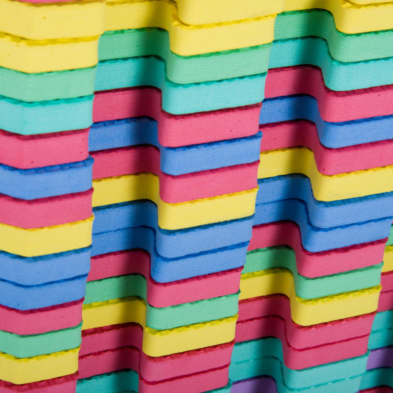 Tappeto Puzzle con Forme Geometriche 36 Tessere 31x31 cm Colorato 