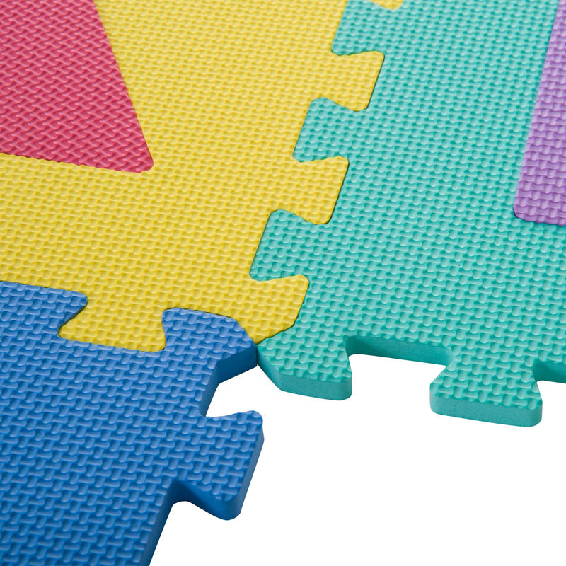 Tappeto Puzzle con Forme Geometriche 36 Tessere 31x31 cm Colorato 