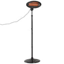 Lampada Riscaldante a Basso Consumo Radiatore per Esterni 2000W Nero 180-210 cm 