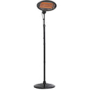 Lampada Riscaldante Radiatore per Esterni 2000W Nero 180-210 cm 